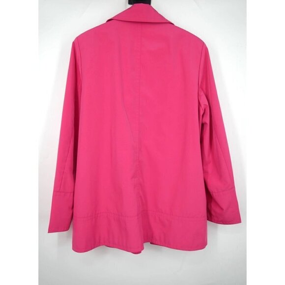 NWOT Calvin Klein Pink Trench Coat L - Picture 3 of 5